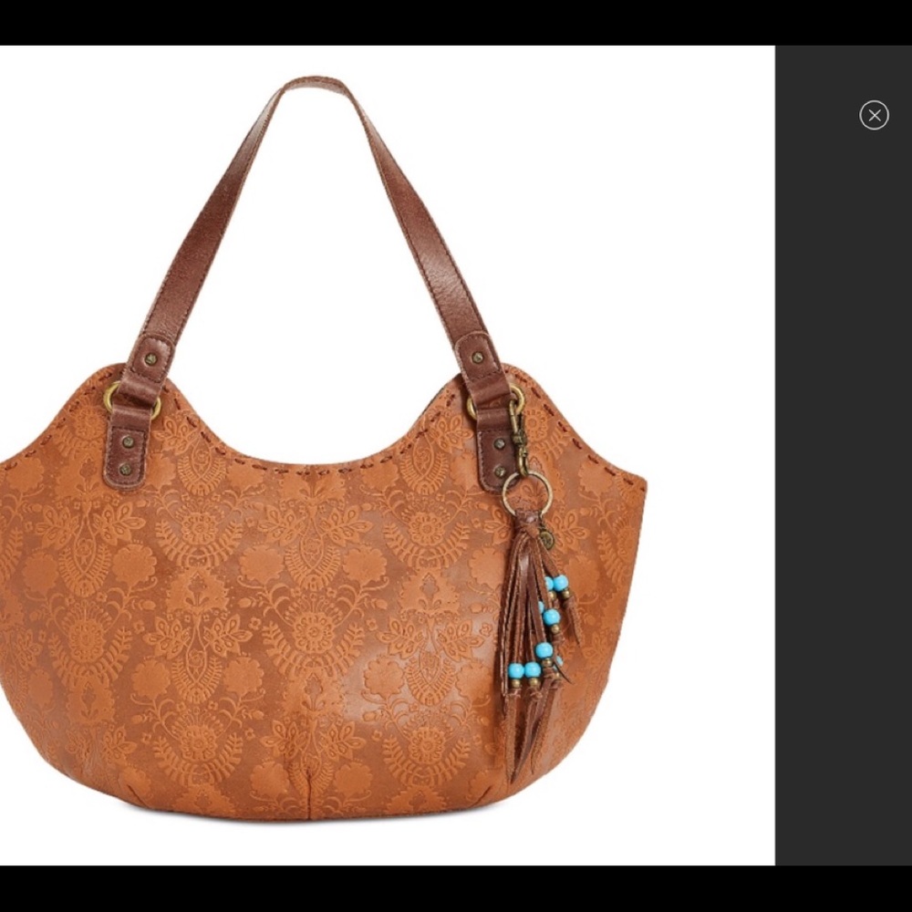 The Sak Western Leather Embossed Handbag NWT